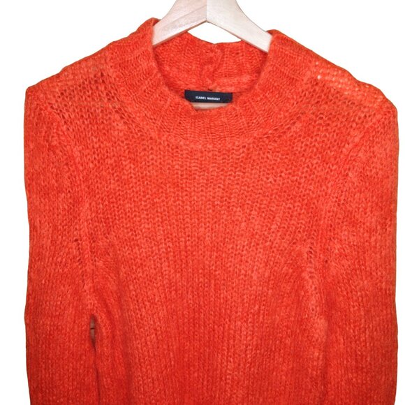 Isabel Marant Ivah Sweater Wool Mohair in Poppy Orange 36 US 4 - Picture 5 of 10